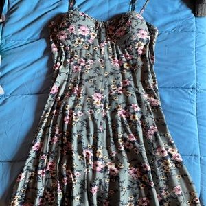 AE Gray Floral Dress